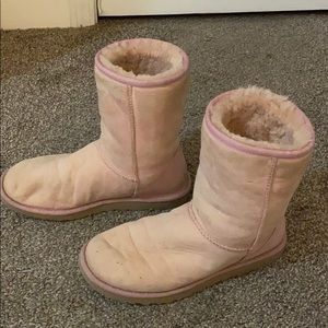 Pink mid-height UGGs